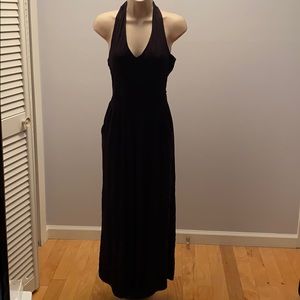 Loft black long jumper with open back NWT